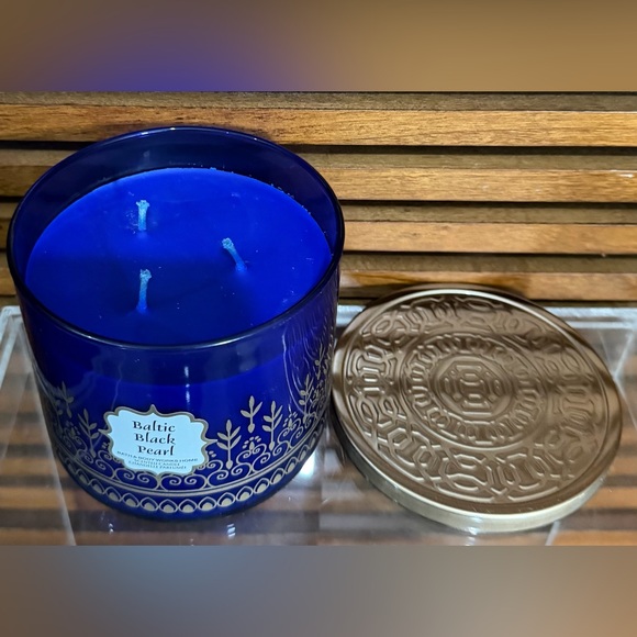 Bath & Body Works Other - Rare HTF Bath & Body Works Baltic Black Pearl Scented Three-Wick Candle